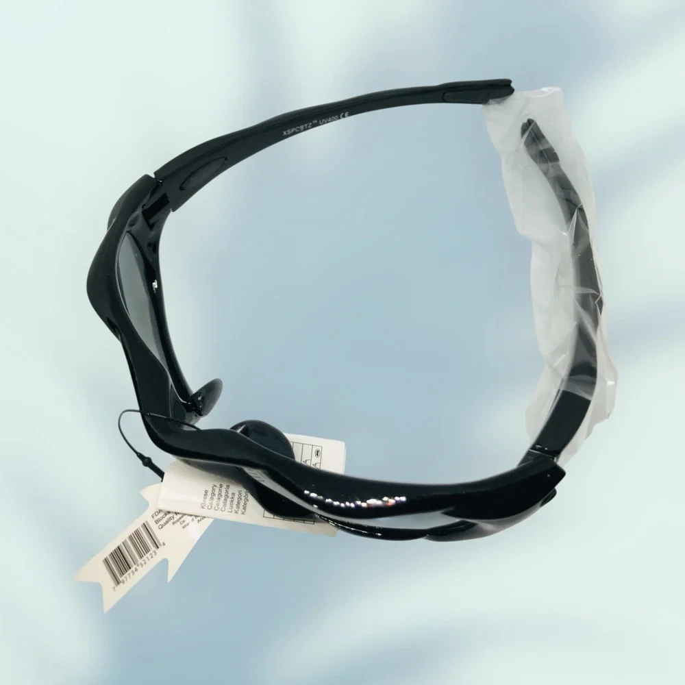 Deadstock Black Sport Sunglasses Retro Summer Outdoor